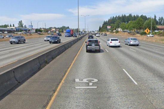 South Tacoma I-5 Pileup Sends Car Into Ditch, Shuts Northbound Lanes