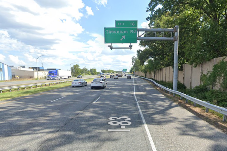 Speeding Mercedes Flips Into Woods on I-83 in Timonium, Three Hurt