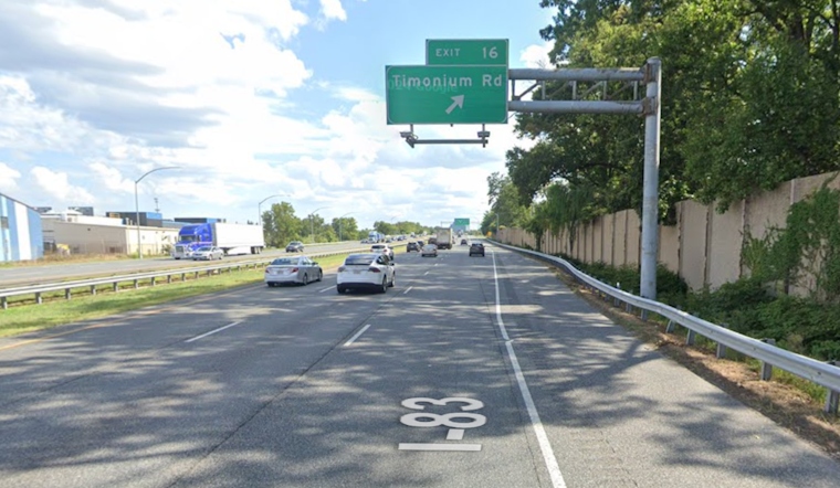 Speeding Mercedes Flips Into Woods on I-83 in Timonium, Three Hurt