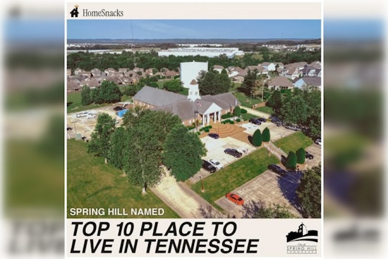 Spring Hill Lands No. 7 Best Place to Live in Tennessee Ranking