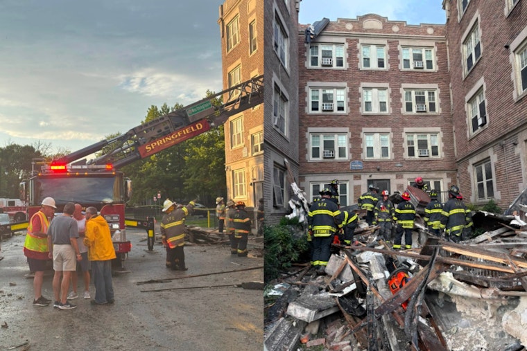 Springfield Roof Collapse Displaces 45 as Storm Winds Hit South End