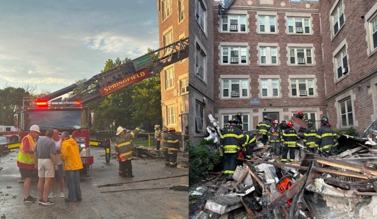 Springfield Roof Collapse Displaces 45 as Storm Winds Hit South End