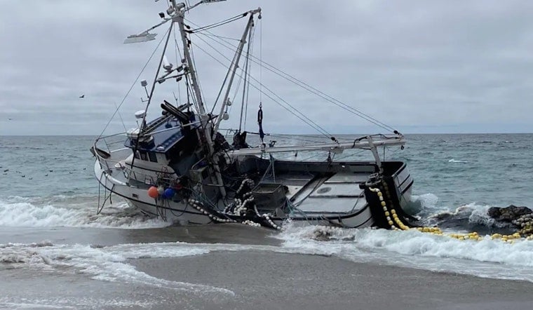 Squid Boat Runs Aground at Point Reyes, Beach Shut as Crews Race to Pull Diesel