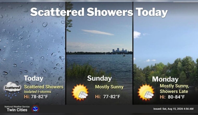 Stormy Saturday Set to Soak Minneapolis, Sunny Sunday on Deck