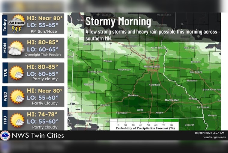Stormy Wake-Up Call: Thunderstorms Rattle Minneapolis Before Warm, Dry Week
