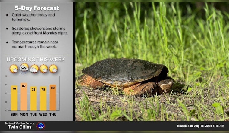 Sunny Sunday in Minneapolis Before Storms Crash Back Monday Night
