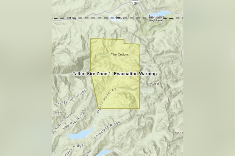 Talbot Fire Prompts Evacuation Warning Near French Meadows, Threatens The Cedars