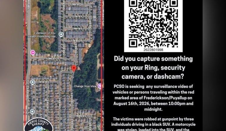 Teens Robbed at Gunpoint in Frederickson, Suspects Steal Motorcycle in Black SUV