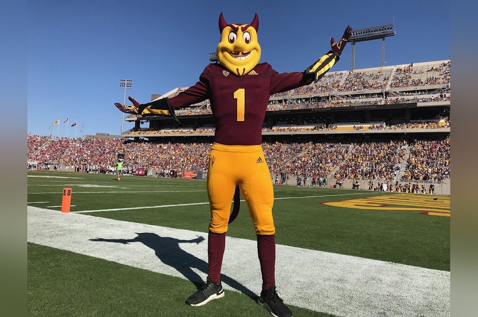 Tempe Professor Builds 35,000-Piece Lego Sparky for Mill Avenue Store