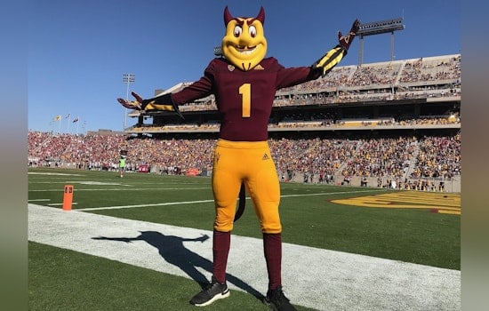 Tempe Professor Builds 35,000-Piece Lego Sparky for Mill Avenue Store