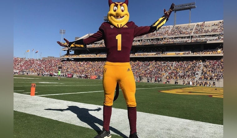 Tempe Professor Builds 35,000-Piece Lego Sparky for Mill Avenue Store