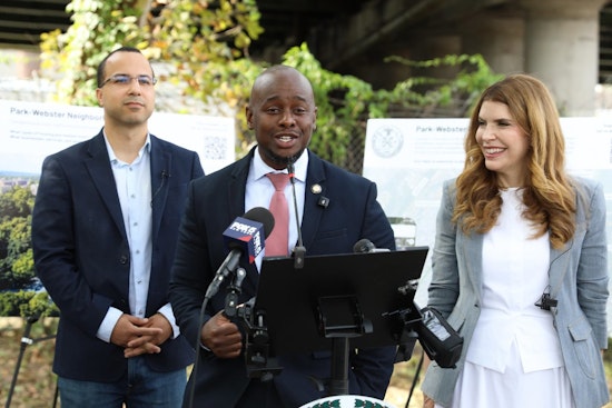 Three Parking Lots Beneath Cross Bronx Expressway Become Green Space at Webster Playground