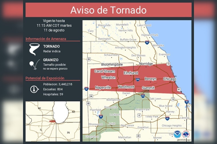 Tornado Warning Hits Chicago, Naperville, Cicero as 80 MPH Storm Line Barrels East