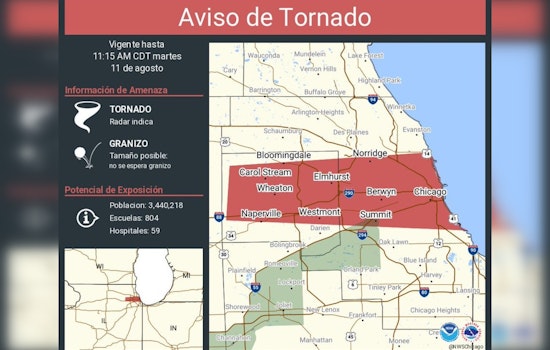 Tornado Warning Hits Chicago, Naperville, Cicero as 80 MPH Storm Line Barrels East