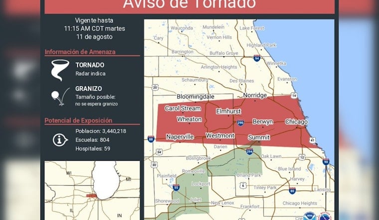 Tornado Warning Hits Chicago, Naperville, Cicero as 80 MPH Storm Line Barrels East