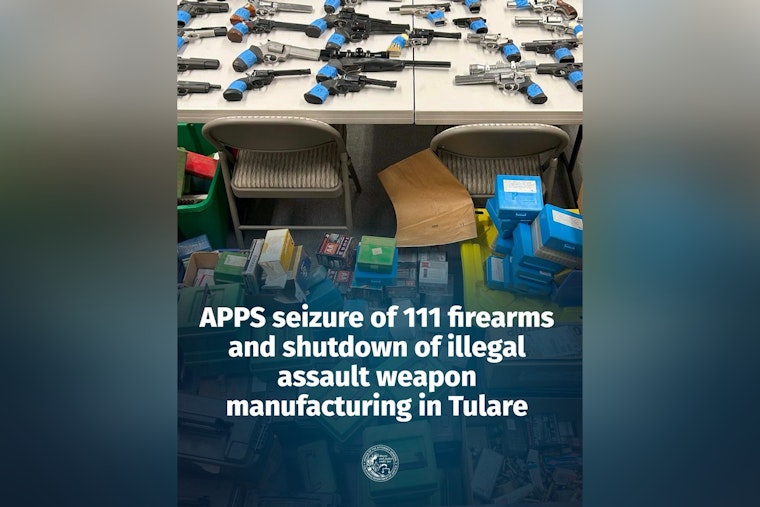 Tulare Ghost Gun Workshop Busted, 111 Firearms Seized From Prohibited Man