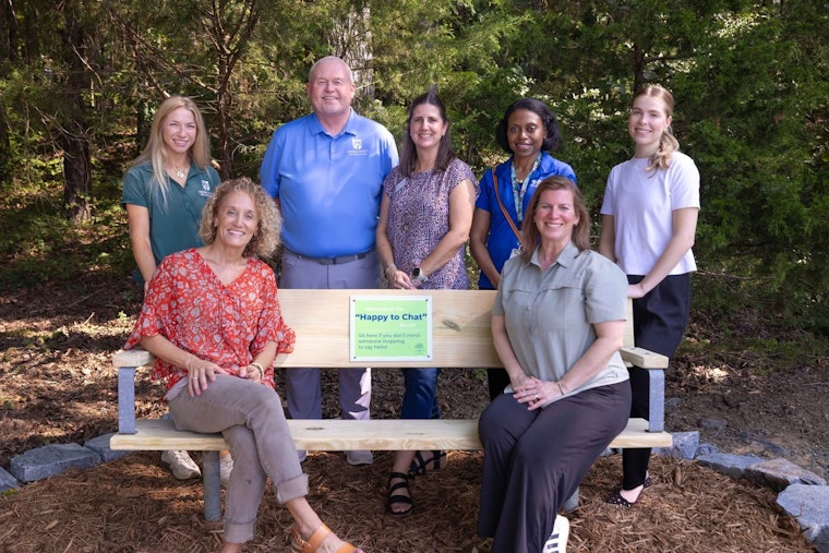 Union County Puts Up NC's First 'Happy to Chat' Bench at Cane Creek Park