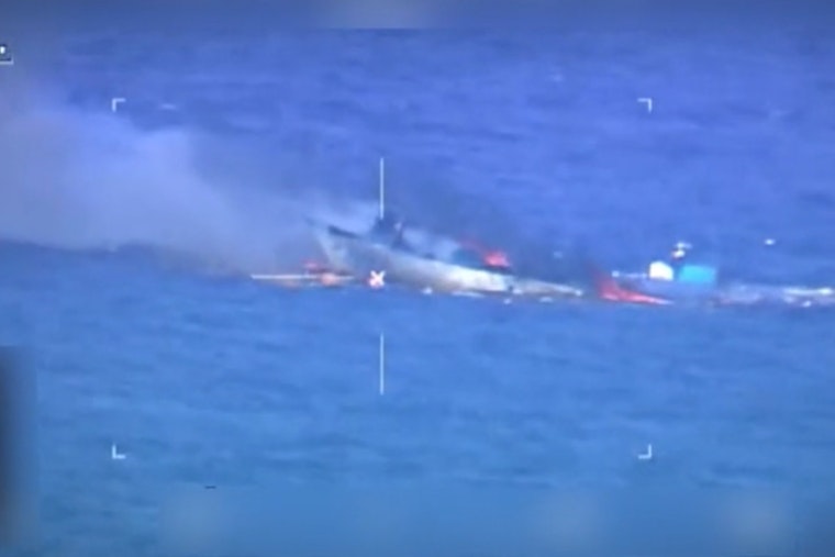 US Marines Sink Cartel Fuel Ship Off Ecuador, Send Crew Home Unharmed