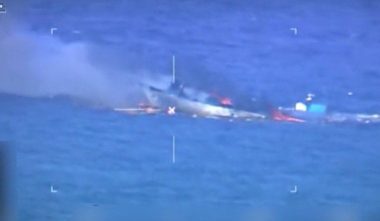 US Marines Sink Cartel Fuel Ship Off Ecuador, Send Crew Home Unharmed