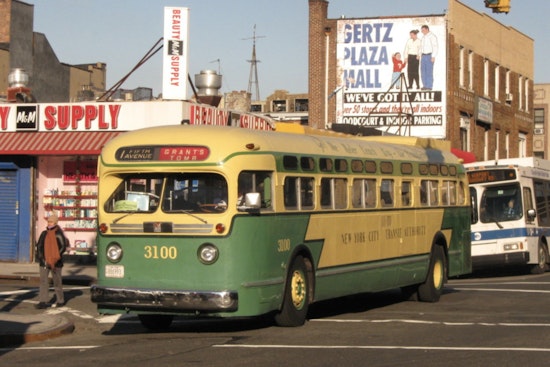 Vintage NYC Buses Roll Into Brooklyn Bridge Park, 9/11 Memorial Coach Included