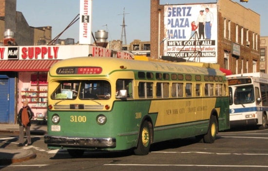 Vintage NYC Buses Roll Into Brooklyn Bridge Park, 9/11 Memorial Coach Included