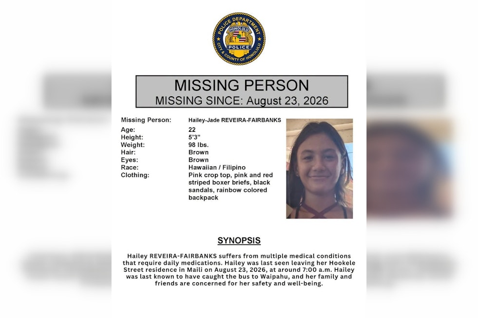 Waianae Coast Woman, 22, Vanishes After Boarding Waipahu Bus, Needs Daily Medication
