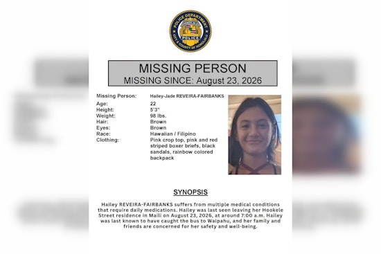 Waianae Coast Woman, 22, Vanishes After Boarding Waipahu Bus, Needs Daily Medication