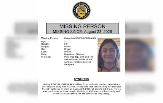 Waianae Coast Woman, 22, Vanishes After Boarding Waipahu Bus, Needs Daily Medication