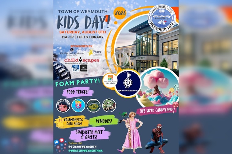 Weymouth's Kids Day Returns to Tufts Library With Foam Party, Spider-Man