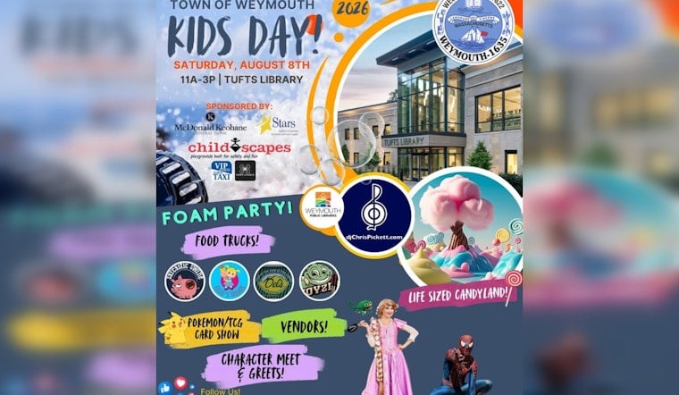 Weymouth's Kids Day Returns to Tufts Library With Foam Party, Spider-Man