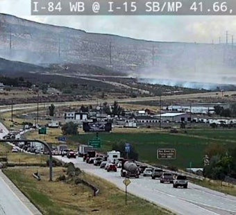 Wind-Whipped Harley Fire Shuts I-15, Forces Garland Evacuations