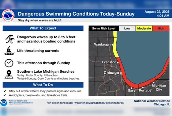 Wind-Whipped Lake Michigan Turns Chicago Beaches Life-Threatening This Weekend