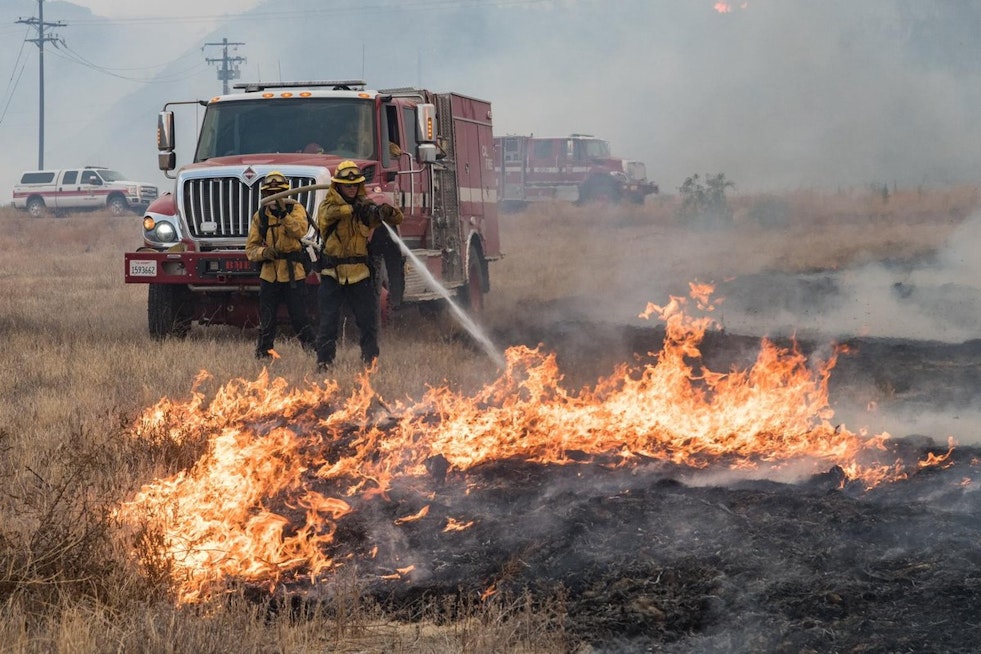 Wood Fire Grows to 57 Acres Near Perris, Forcing Evacuation Orders