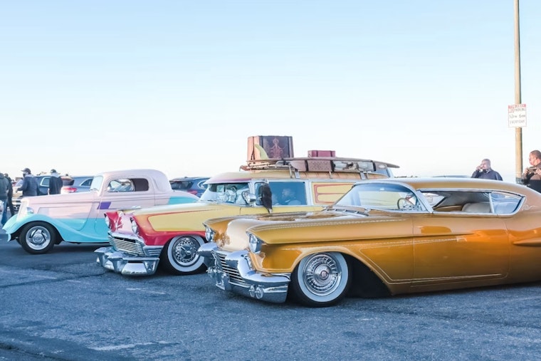 115 Vintage Cars Roll Into Sunset Cliffs as Ocean Beach Pier Stays Shuttered