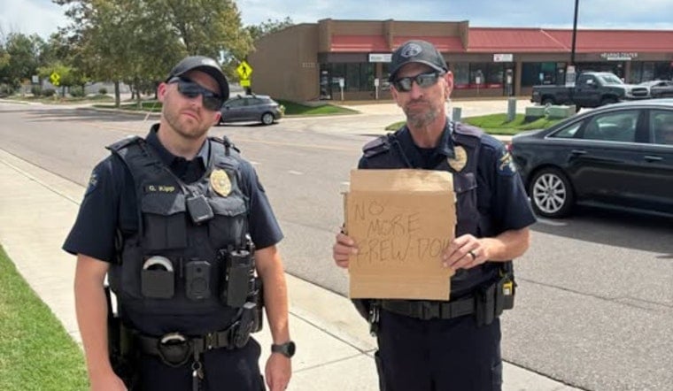 600 Cars Swarm Wheat Ridge 7 Brew for Free Squishy Toy, Police Left Stunned