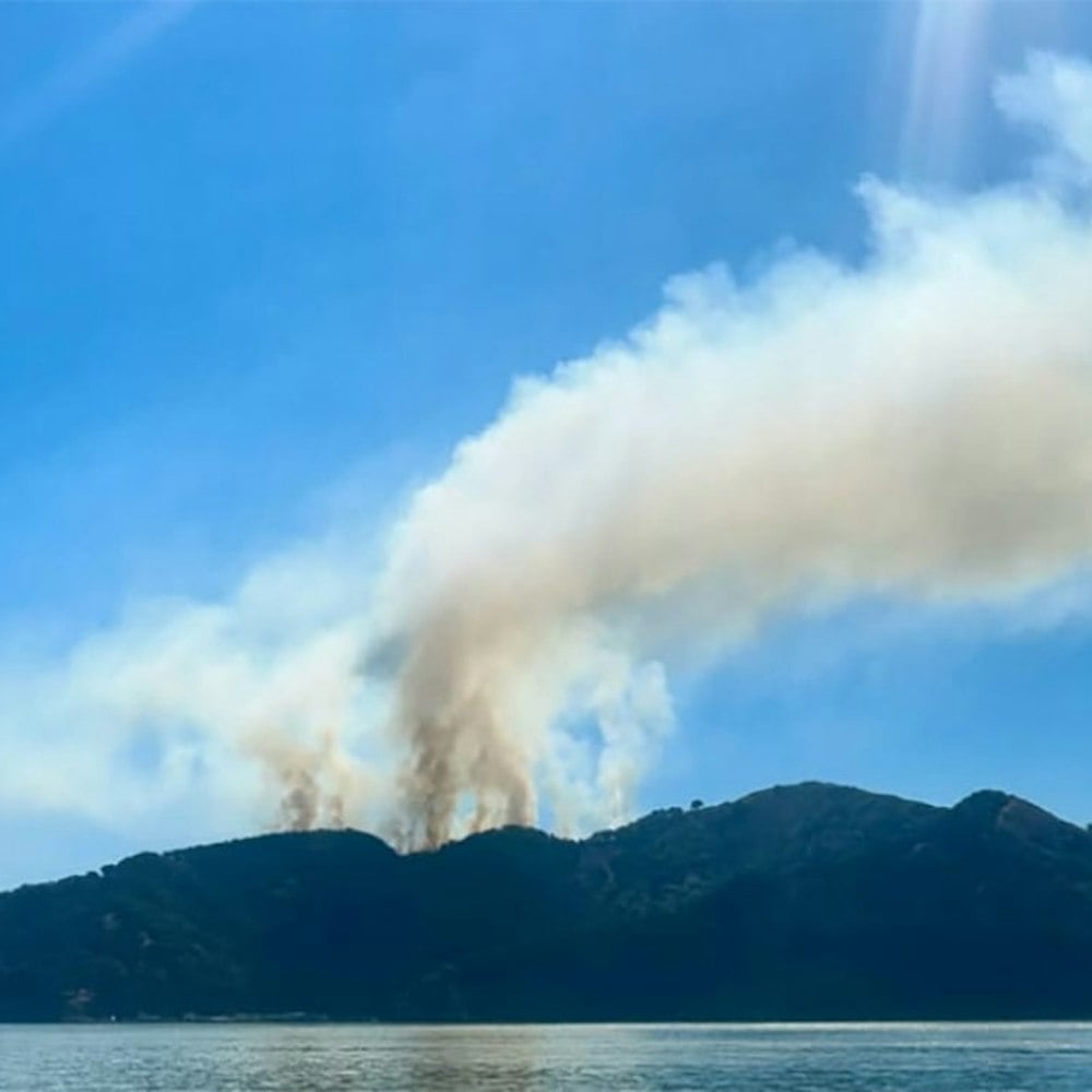 Angel Island Burn Sends Smoke Over Richmond, East Bay Wednesday Burns Paused