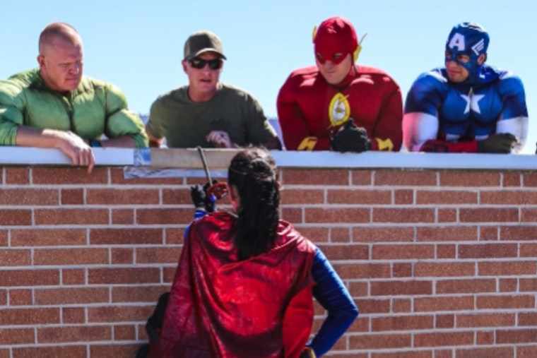 Aurora SWAT Officers Rappel Down Children's Hospital Colorado in Superhero Capes