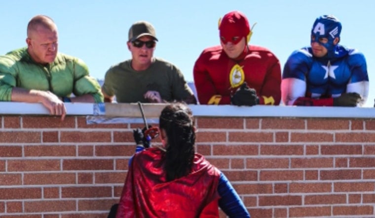 Aurora SWAT Officers Rappel Down Children's Hospital Colorado in Superhero Capes