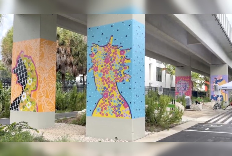 Bahamian Artist Gio Swaby Turns Underline Metrorail Columns Into Permanent Art