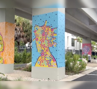 Bahamian Artist Gio Swaby Turns Underline Metrorail Columns Into Permanent Art