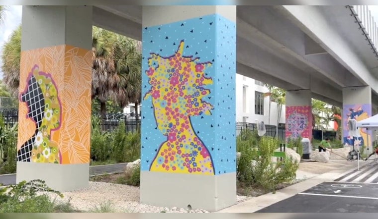 Bahamian Artist Gio Swaby Turns Underline Metrorail Columns Into Permanent Art