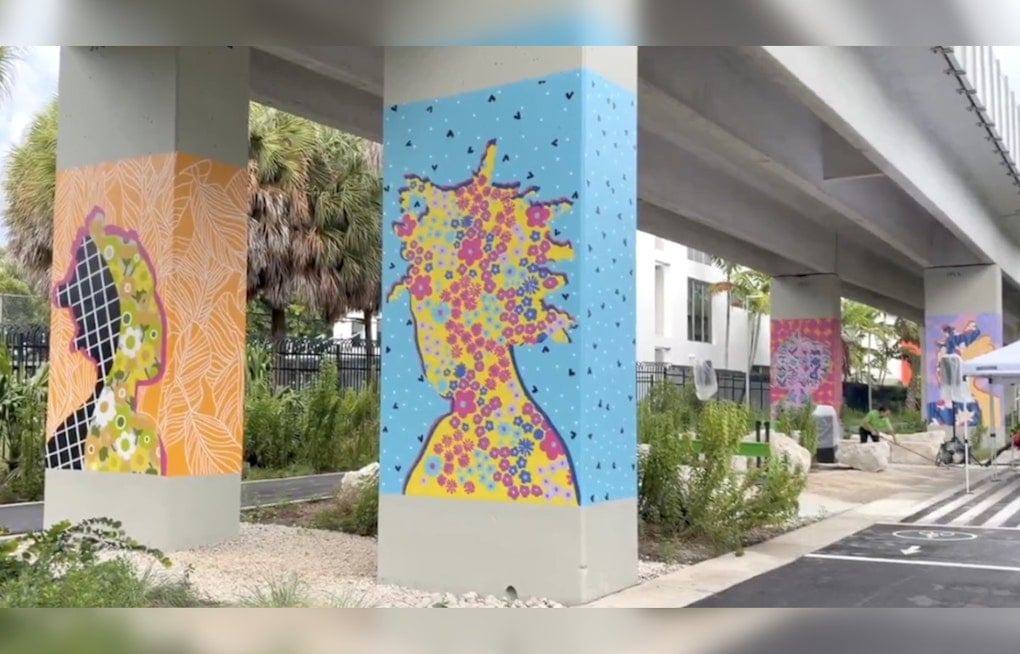 Bahamian Artist Gio Swaby Turns Underline Metrorail Columns Into Permanent Art