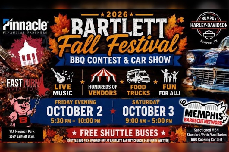 Bartlett Fall Festival Returns to W.J. Freeman Park With BBQ, Cars and a 5K