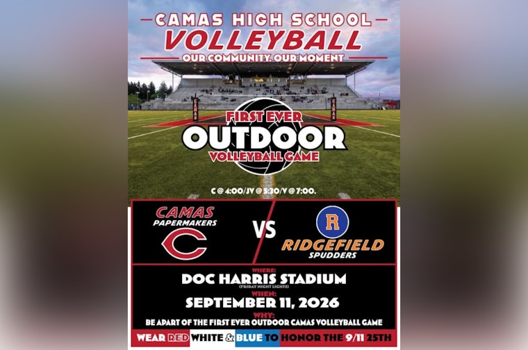 Camas Takes Volleyball Outdoors to Doc Harris Stadium for 9/11 Tribute Match