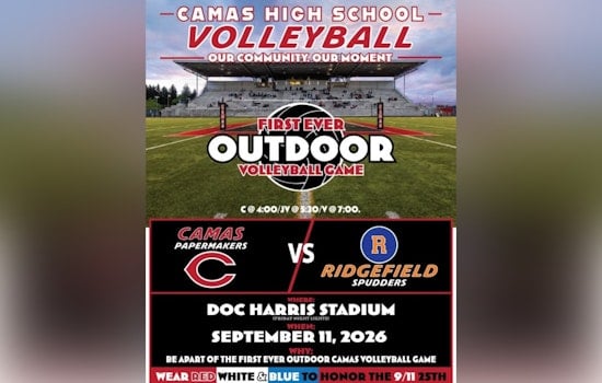 Camas Takes Volleyball Outdoors to Doc Harris Stadium for 9/11 Tribute Match