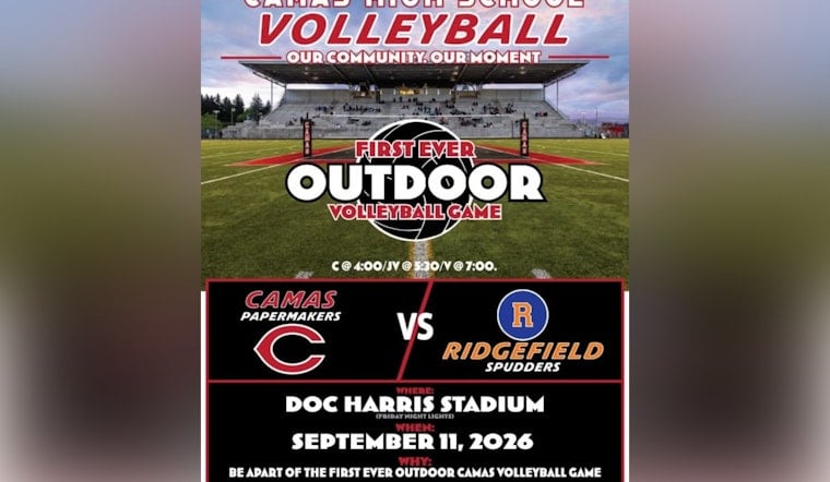 Camas Takes Volleyball Outdoors to Doc Harris Stadium for 9/11 Tribute Match