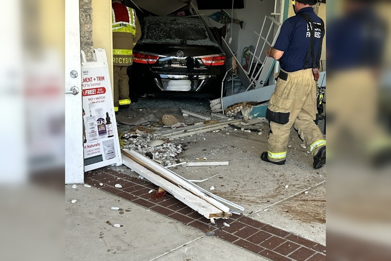 Car Slams Into Bradenton CBD Shop at Cortez Village Plaza, Driver Hospitalized