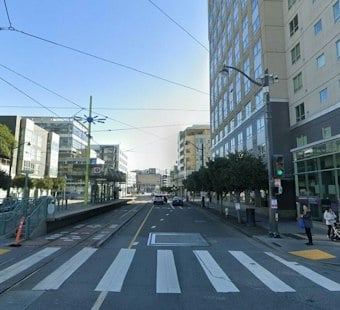 Car Slams Into Hydrant Near Oracle Park, Sends Geyser Over King Street
