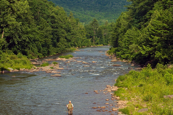 Catskills Lodge Sets Pizza Table In Esopus Creek