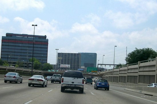 Concrete Chunks Rain Onto Dallas Central Expressway From Lovers Lane Overpass